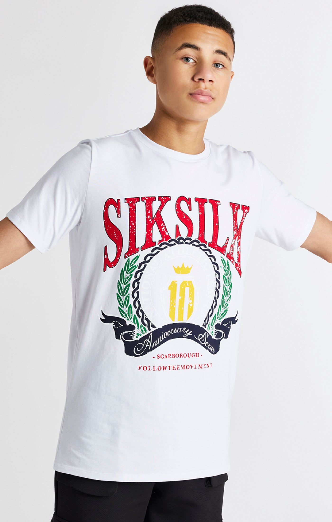 Boys White Varsity T-Shirt sold by Siksilk