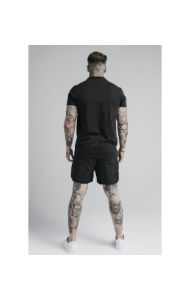 SikSilk S/S Fitted Box Tee - Black & Grey sold by Siksilk