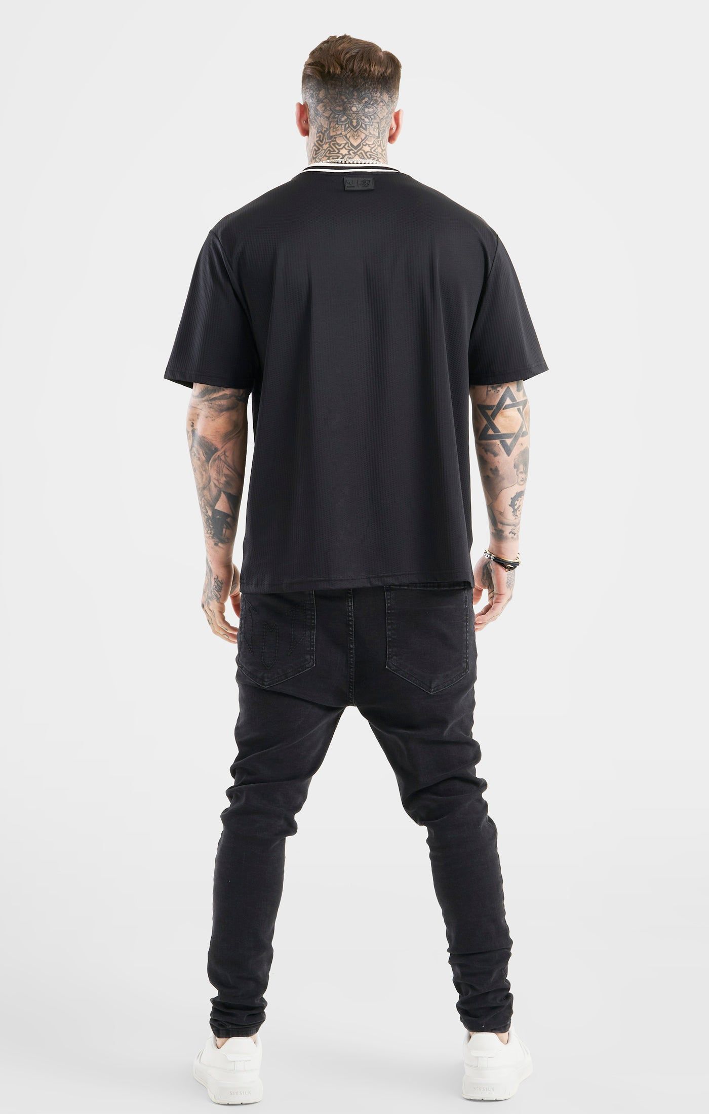 Messi x SikSilk Logo Drop Shoulder Tee - Black sold by Siksilk product image thumbnail 5