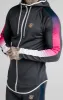 Grey Contrast Sleeve Zip-Thru Hoodie sold by Siksilk