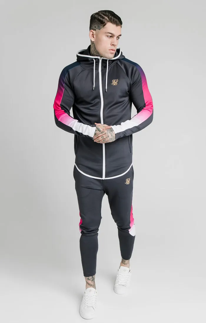 Grey Contrast Sleeve Zip-Thru Hoodie sold by Siksilk product image thumbnail 3