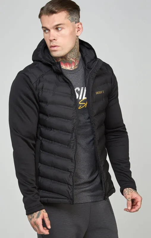 Black Sports Zip-Thru Jacket sold by Siksilk