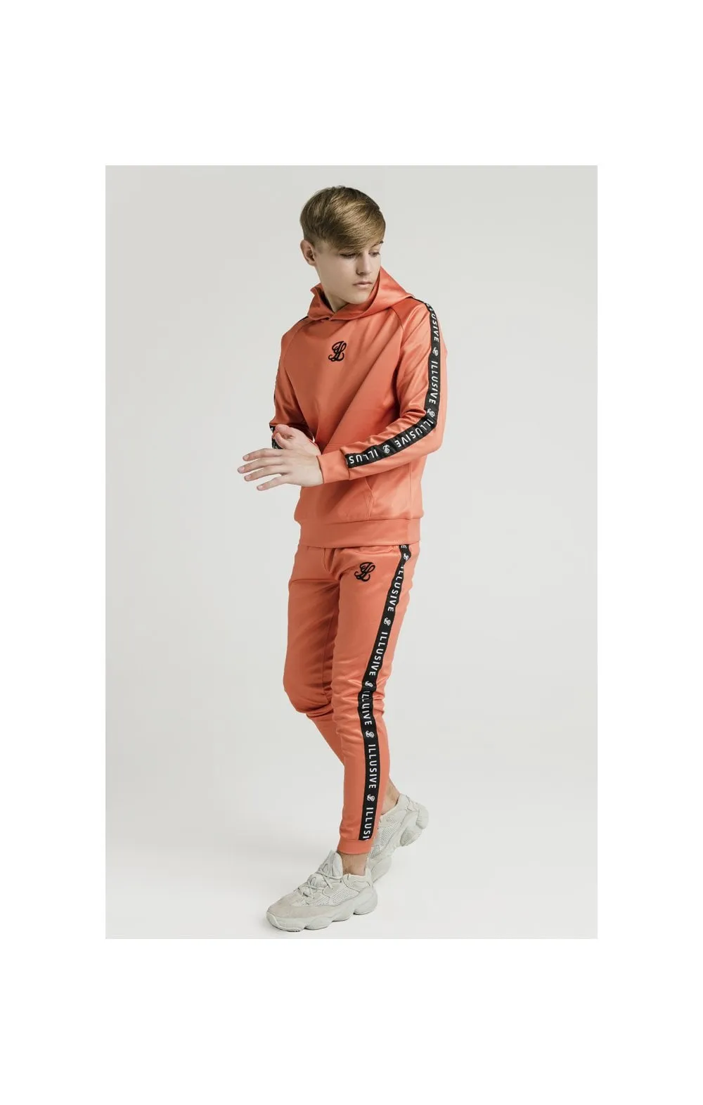Illusive London Taped Overhead Hoodie - Orange sold by Siksilk product image thumbnail 5