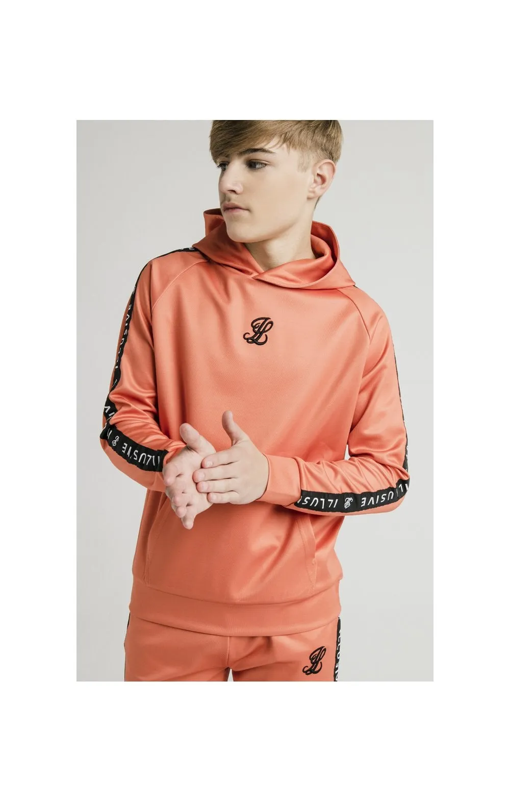 Illusive London Taped Overhead Hoodie - Orange sold by Siksilk product image thumbnail 2