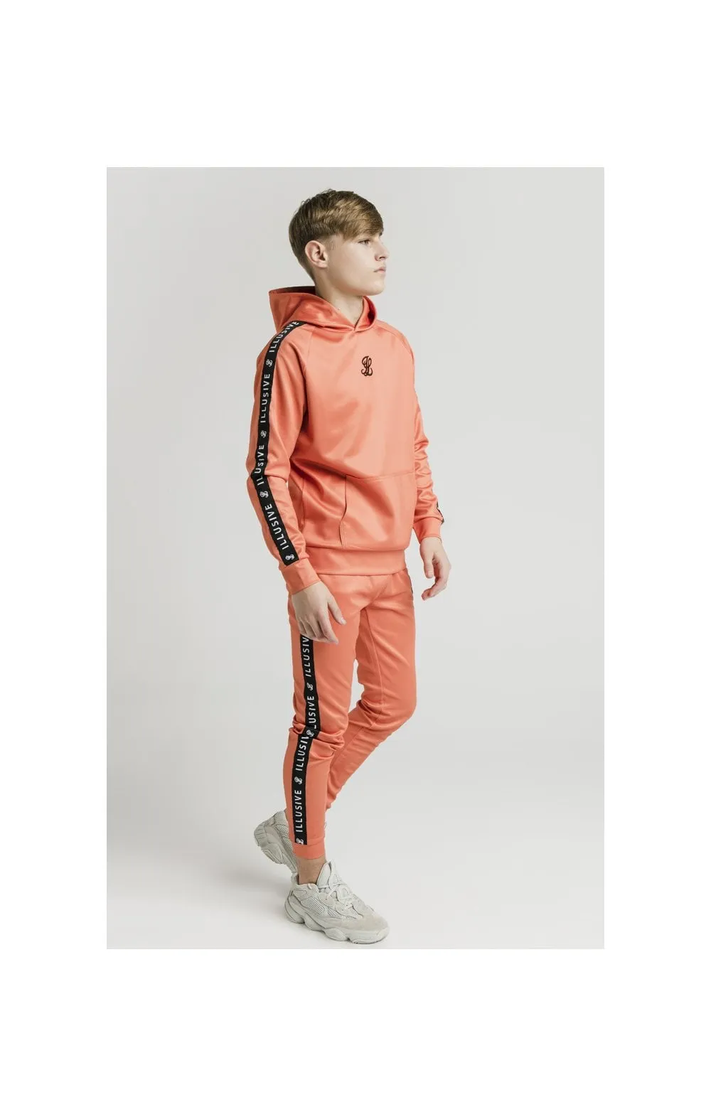Illusive London Taped Overhead Hoodie - Orange sold by Siksilk product image thumbnail 3