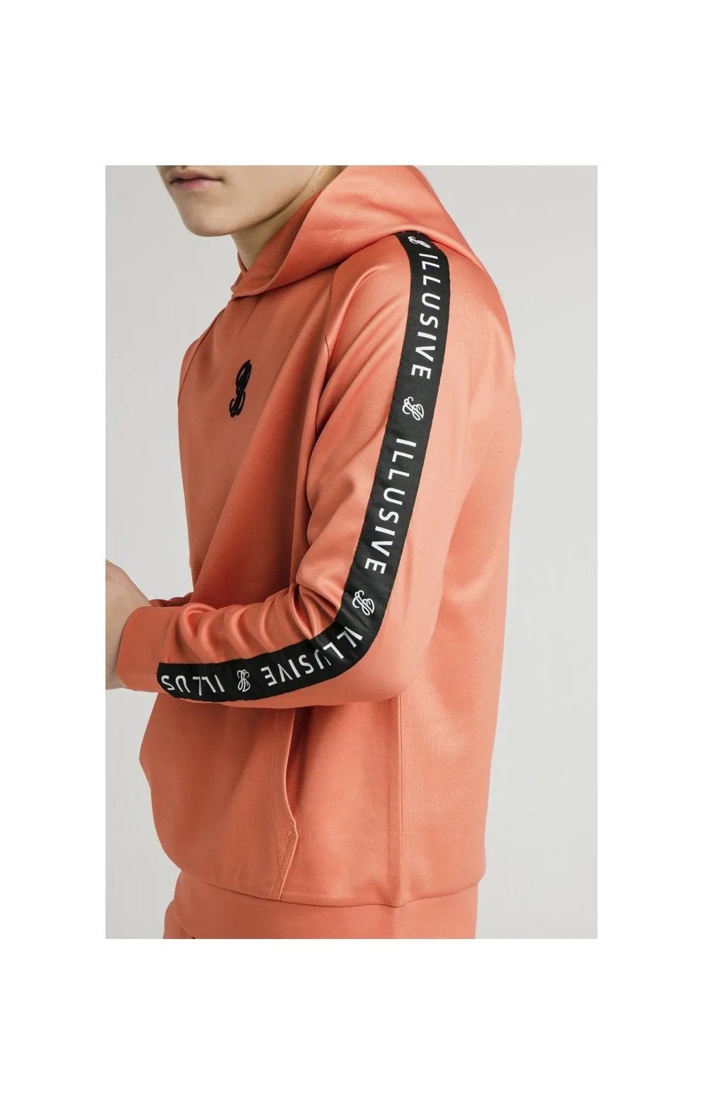 Illusive London Taped Overhead Hoodie - Orange sold by Siksilk