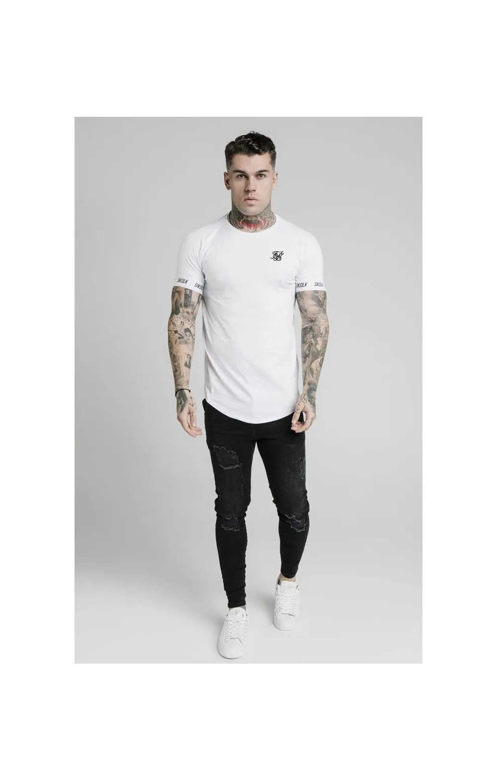 White Raglan Tech T-Shirt sold by Siksilk product image thumbnail 3