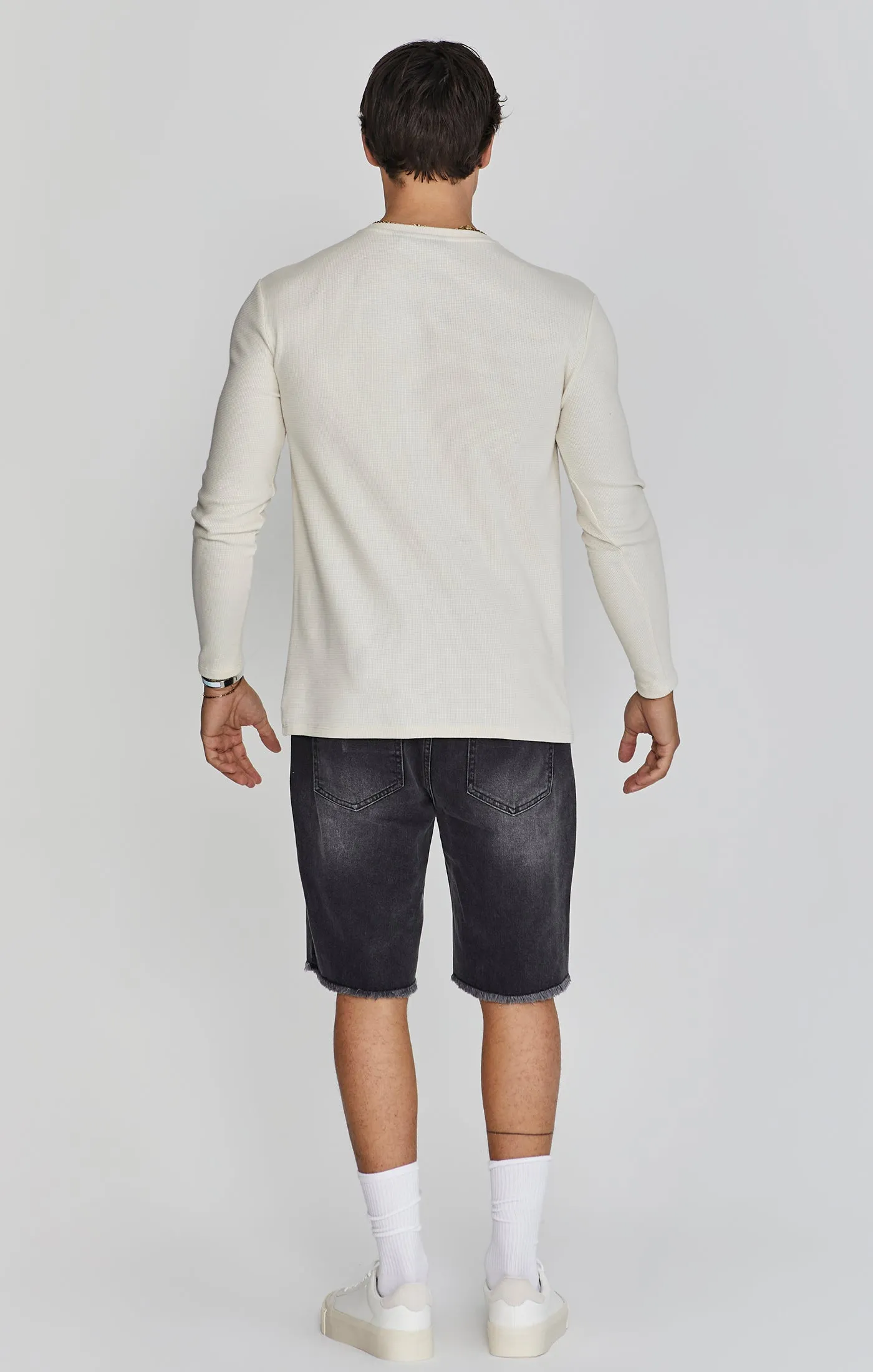 Ecru Henley T-Shirt sold by Siksilk product image thumbnail 5