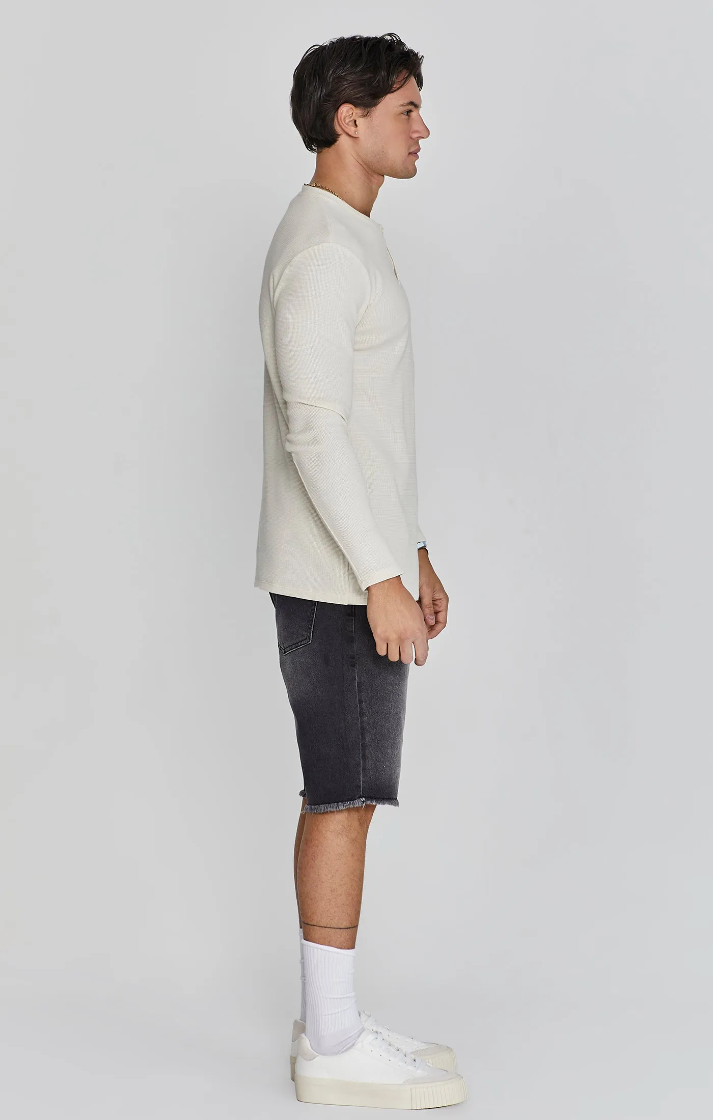 Ecru Henley T-Shirt sold by Siksilk product image thumbnail 2