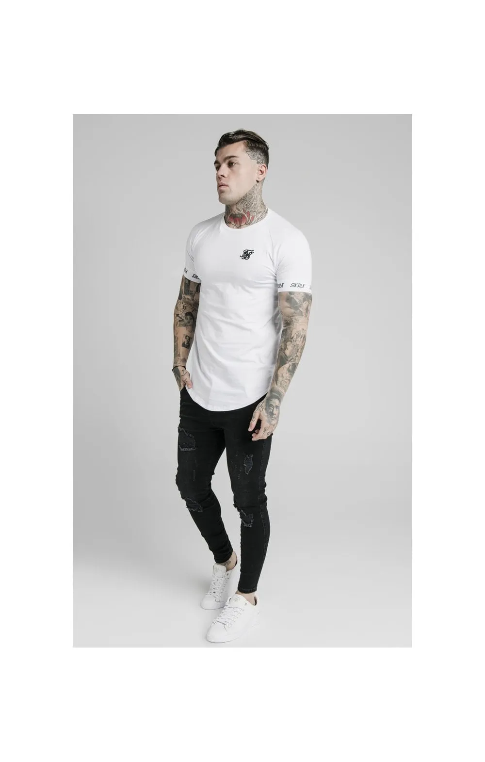 White Raglan Tech T-Shirt sold by Siksilk product image thumbnail 4