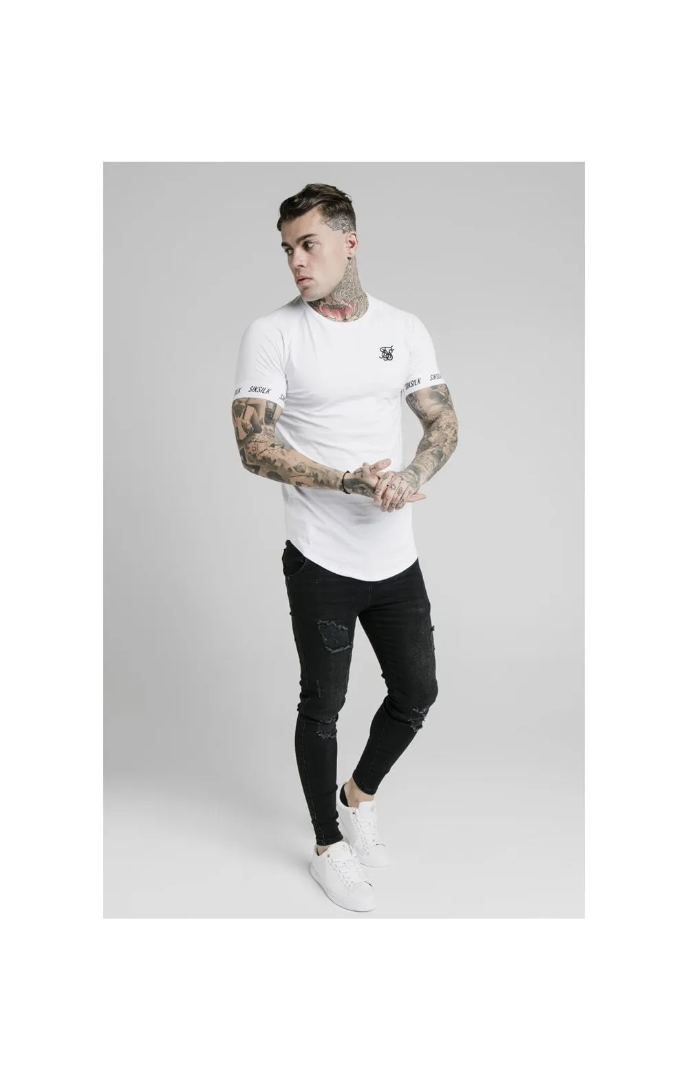 White Raglan Tech T-Shirt sold by Siksilk product image thumbnail 5