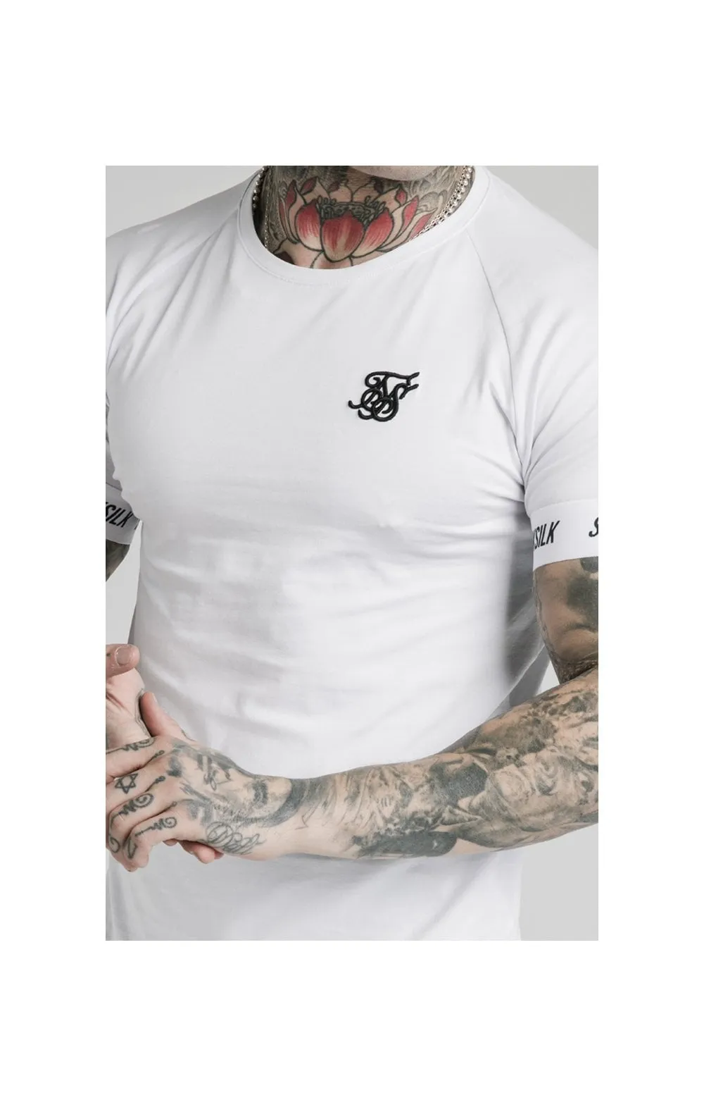 White Raglan Tech T-Shirt sold by Siksilk product image thumbnail 2