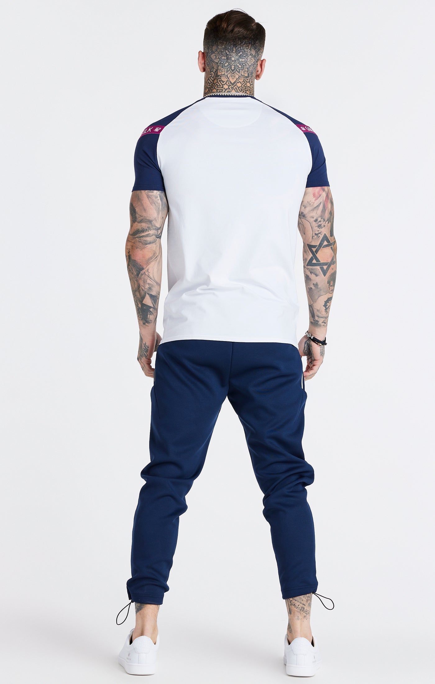 Navy Raglan Muscle Fit T-Shirt sold by Siksilk product image thumbnail 7