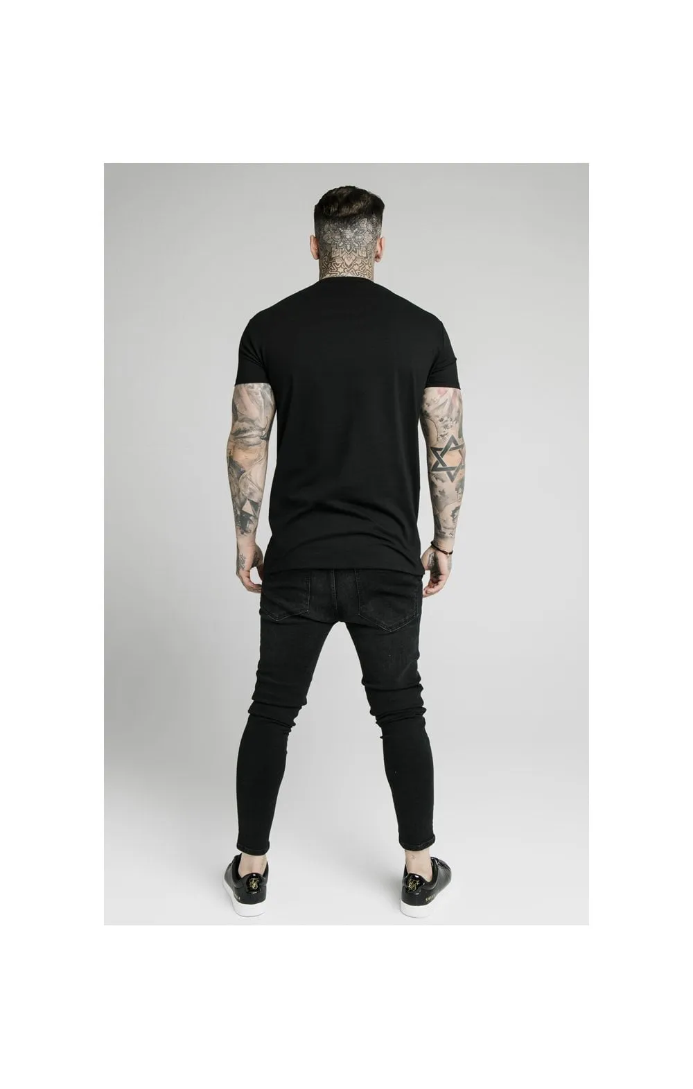 SikSilk S/S Prestige Pique Box Tee - Black sold by Siksilk product image thumbnail 5