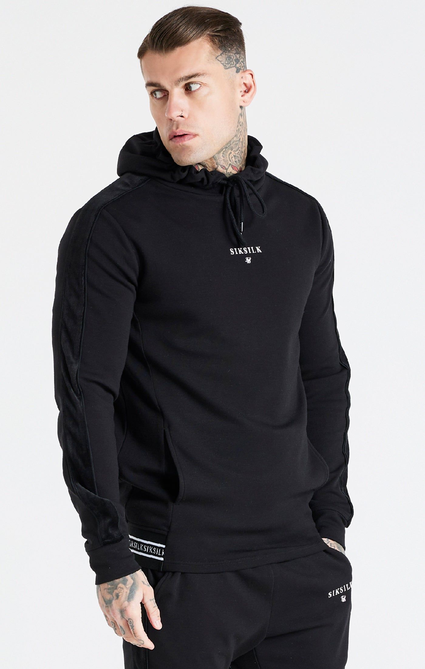Black Overhead Hoodie sold by Siksilk