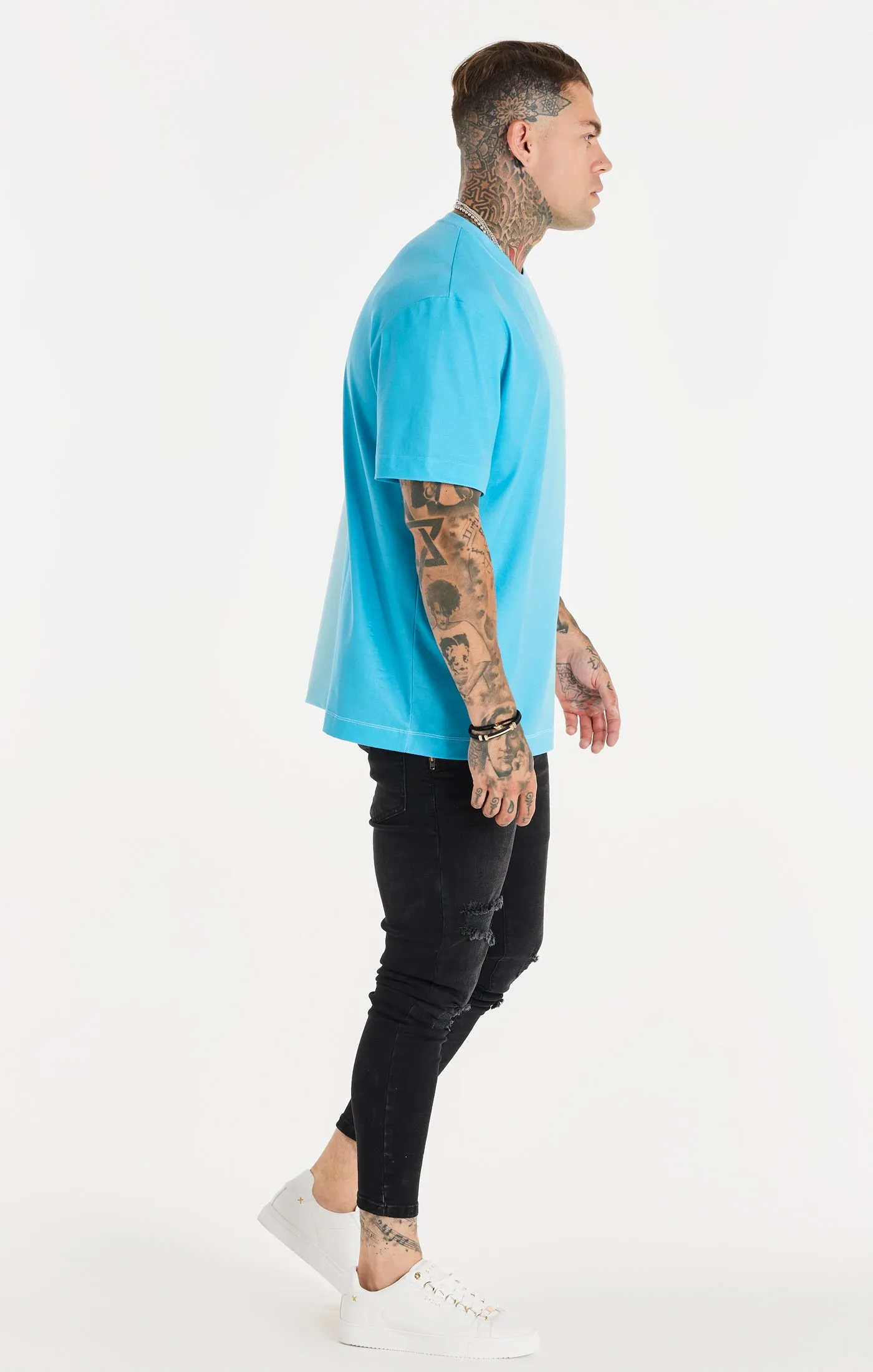 Blue Fade Oversized T-Shirt sold by Siksilk product image thumbnail 4