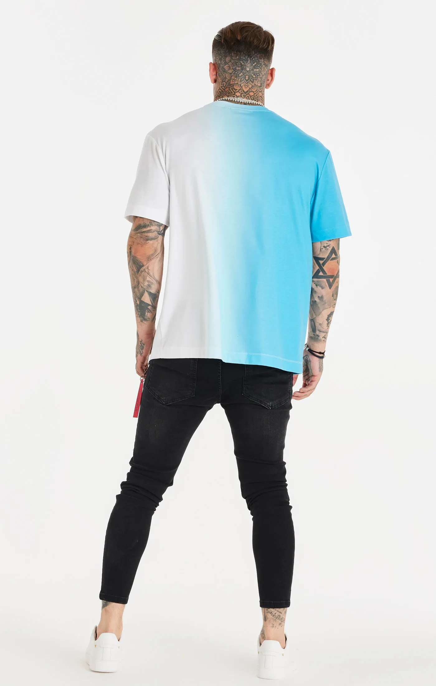 Blue Fade Oversized T-Shirt sold by Siksilk product image thumbnail 5
