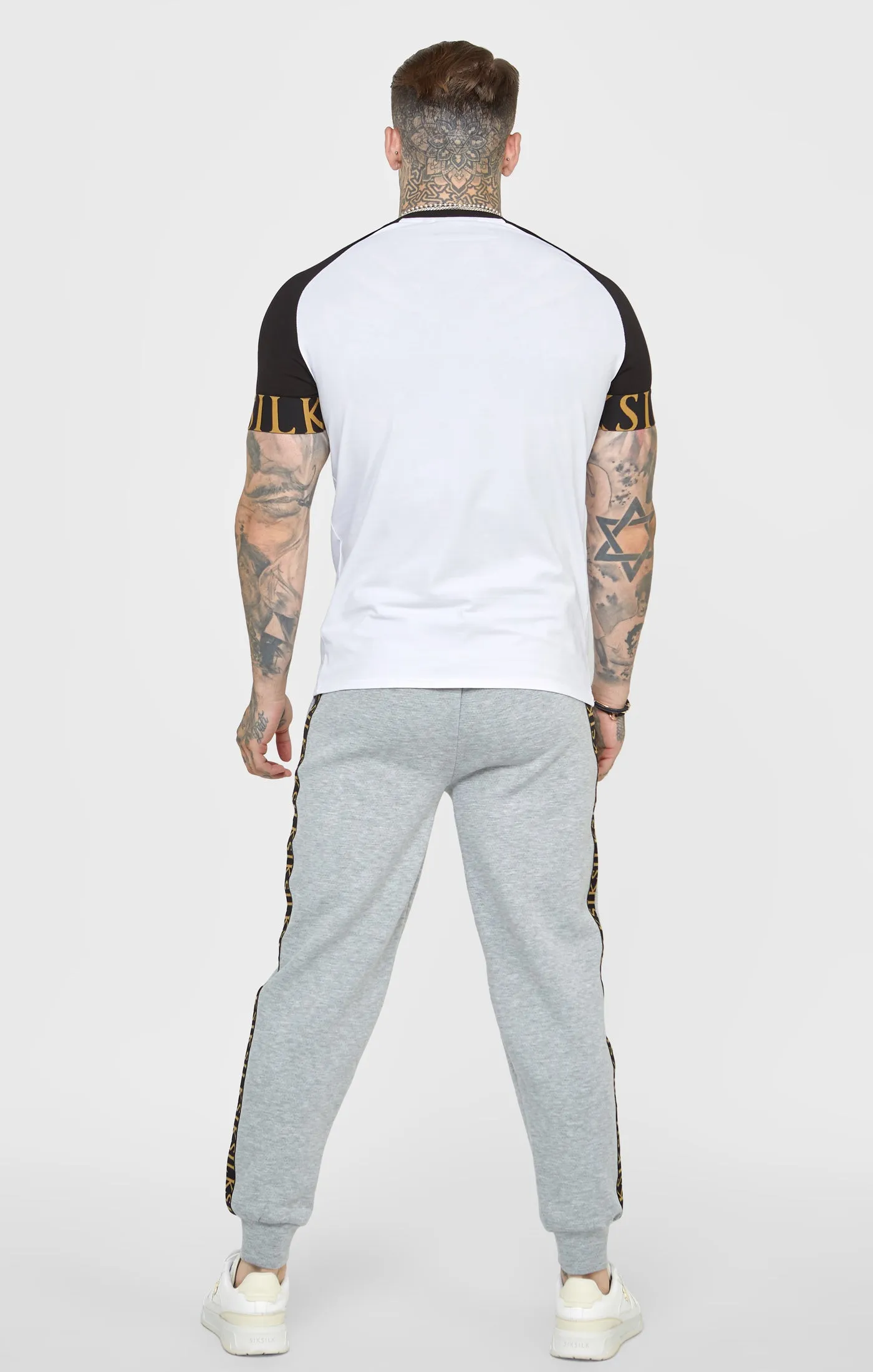 Grey Marl Fitted Track Pant sold by Siksilk product image thumbnail 5