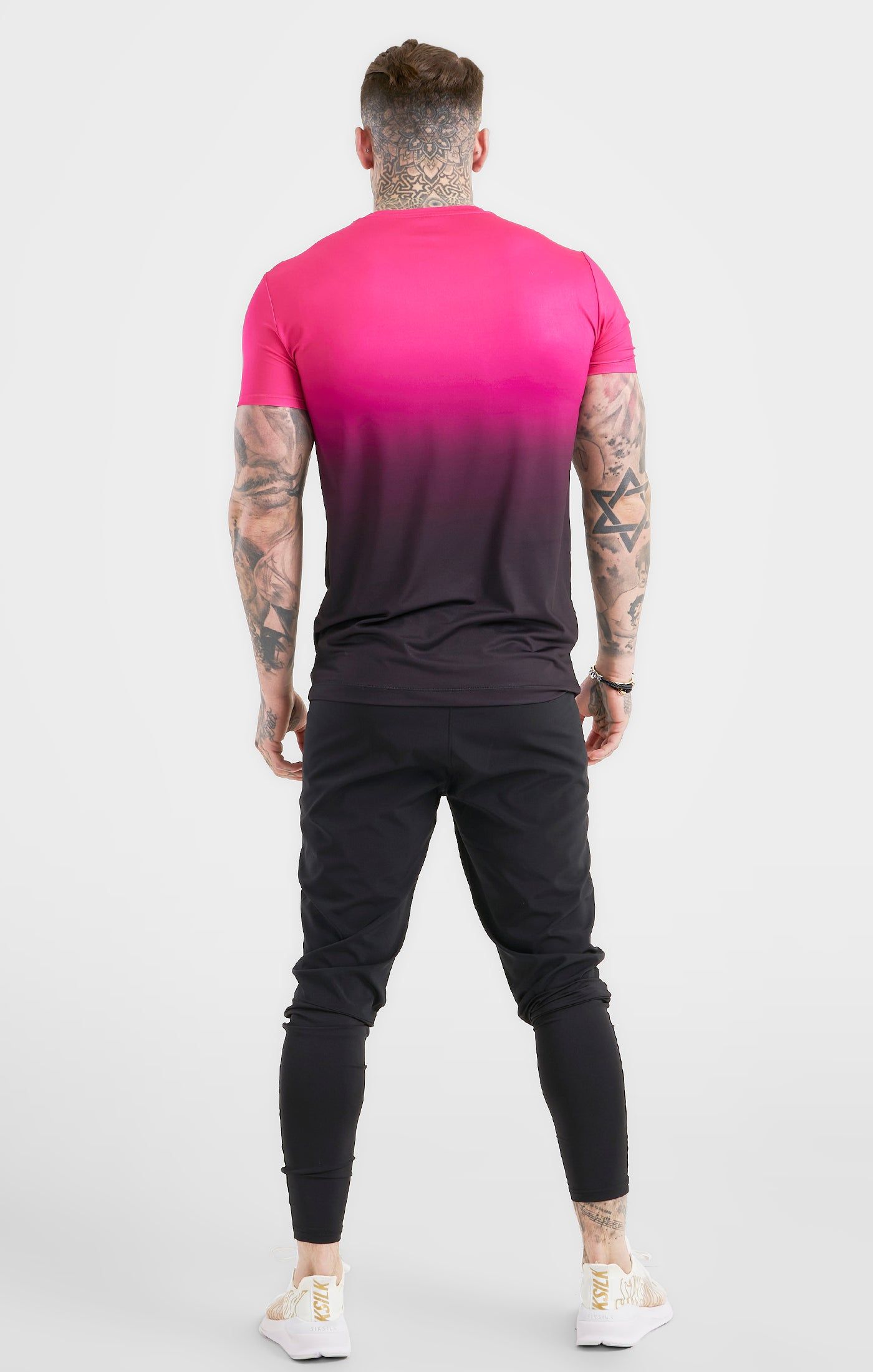 Pink Fade Sports Muscle Fit T-Shirt sold by Siksilk product image thumbnail 5