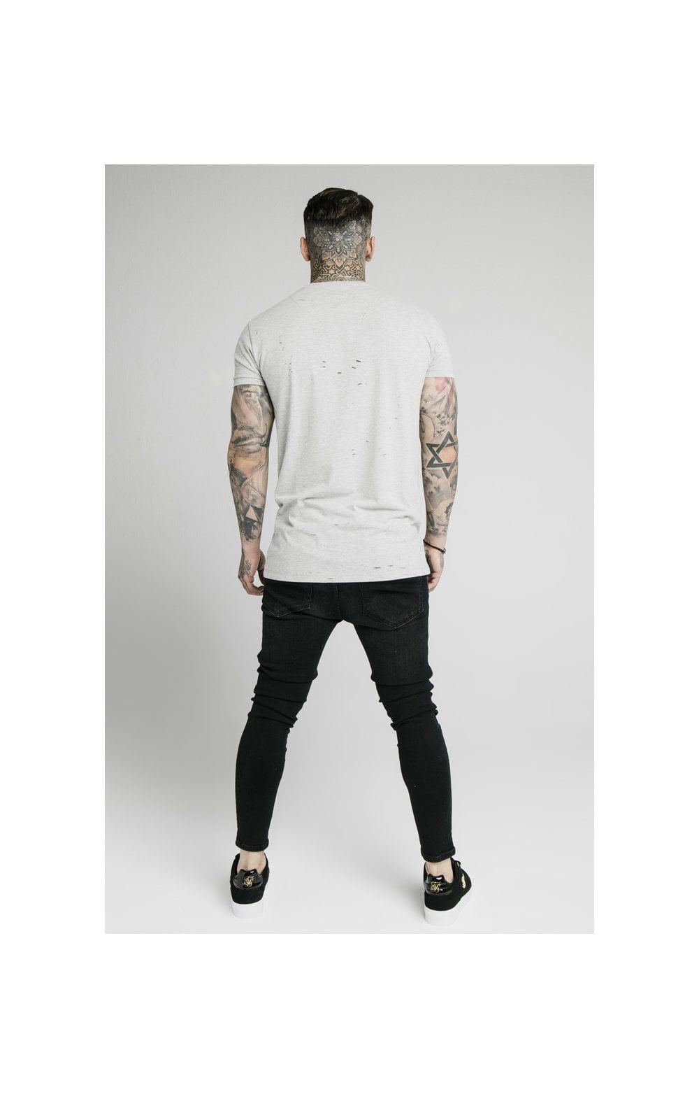 SikSilk S/S Distressed Box Tee - Grey Marl sold by Siksilk product image thumbnail 5