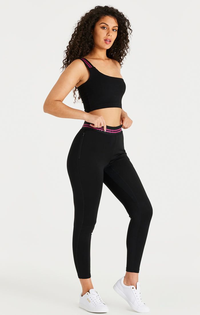 Black Tape Track Pant sold by Siksilk product image thumbnail 5