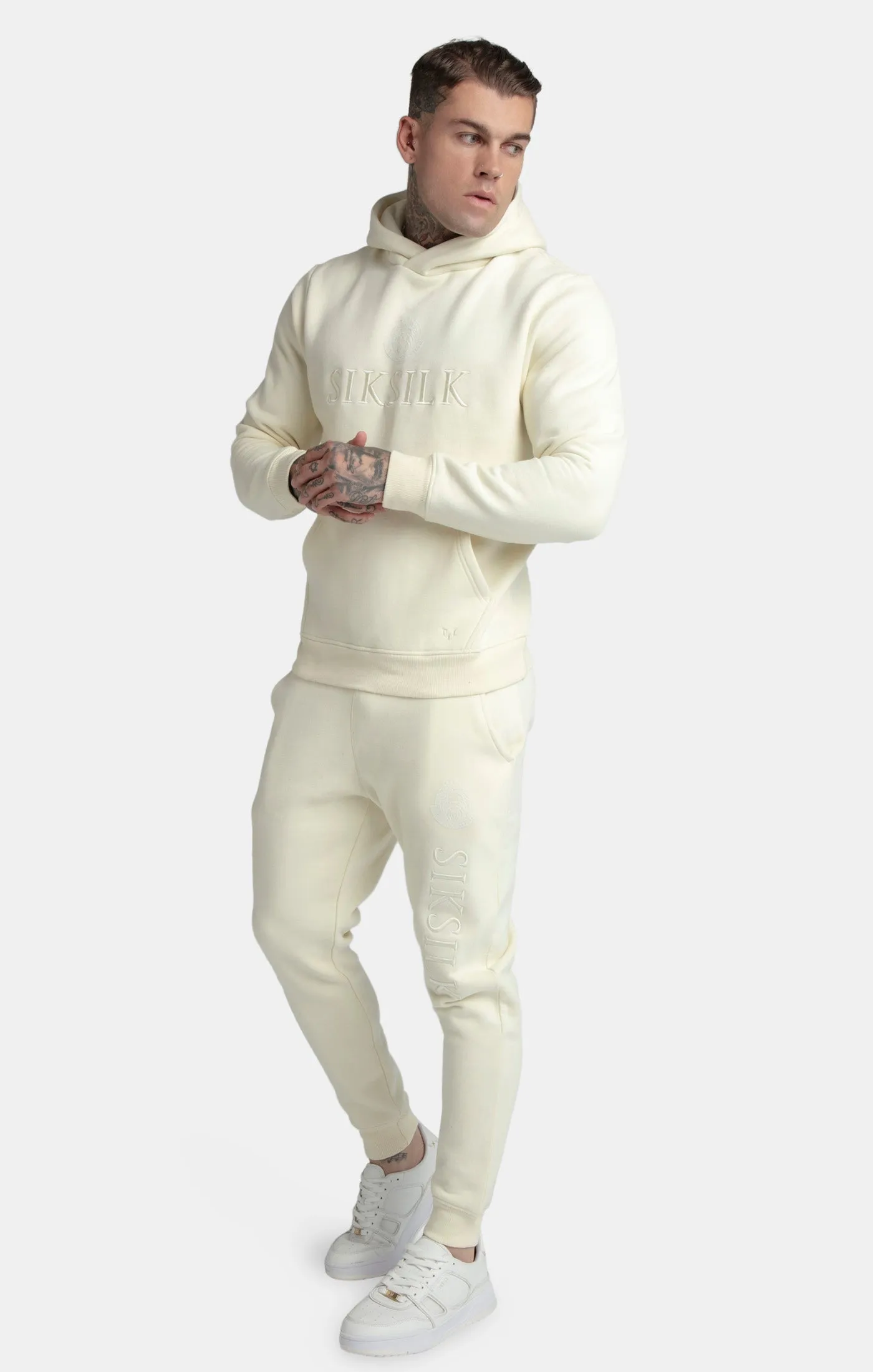 Messi x SikSilk Ecru Embroidered Cuff Pant sold by Siksilk product image thumbnail 4