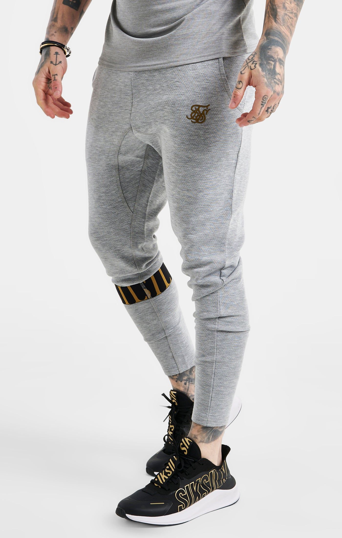 SikSilk Dynamic Track Pant - Grey Marl sold by Siksilk