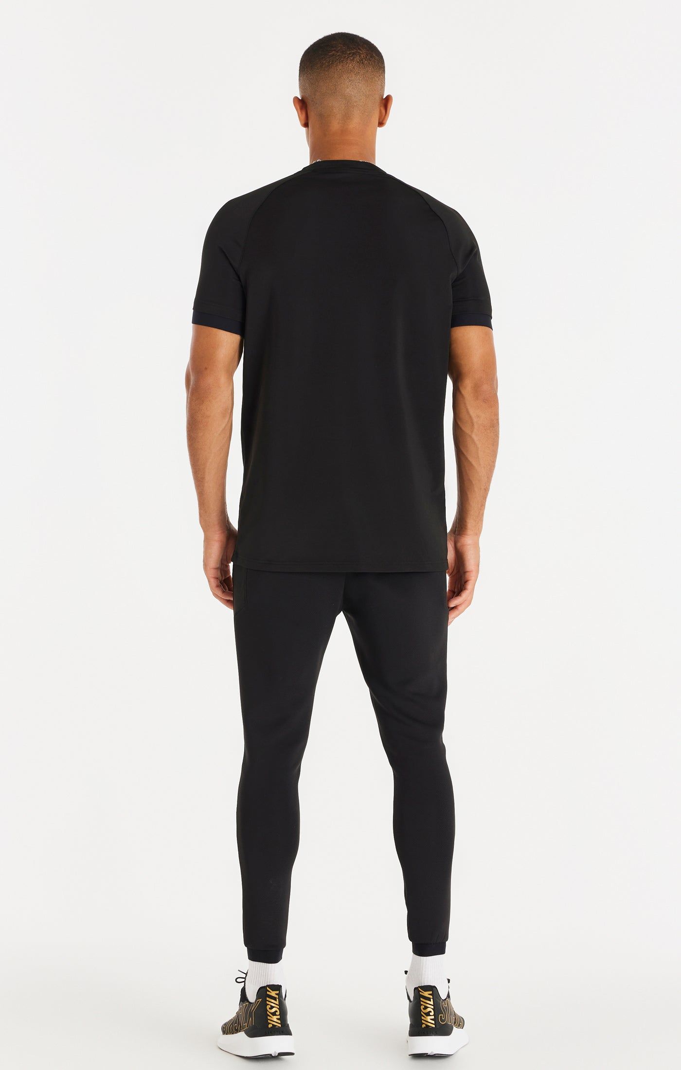 Black Sport Elastic Cuff T-Shirt sold by Siksilk product image thumbnail 5