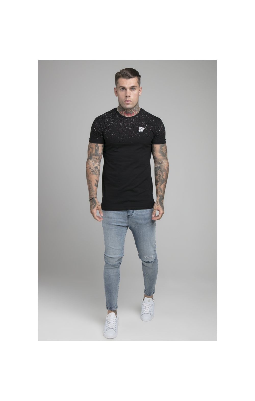 SikSilk Speckle Gym Tee - Black & White sold by Siksilk product image thumbnail 5