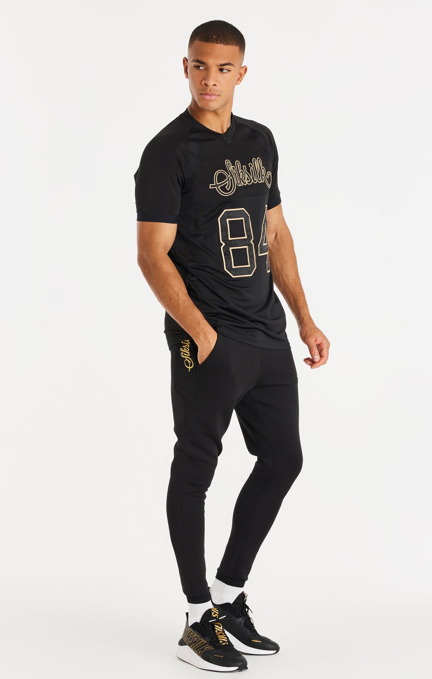 Black Sport Elastic Cuff T-Shirt sold by Siksilk product image thumbnail 3