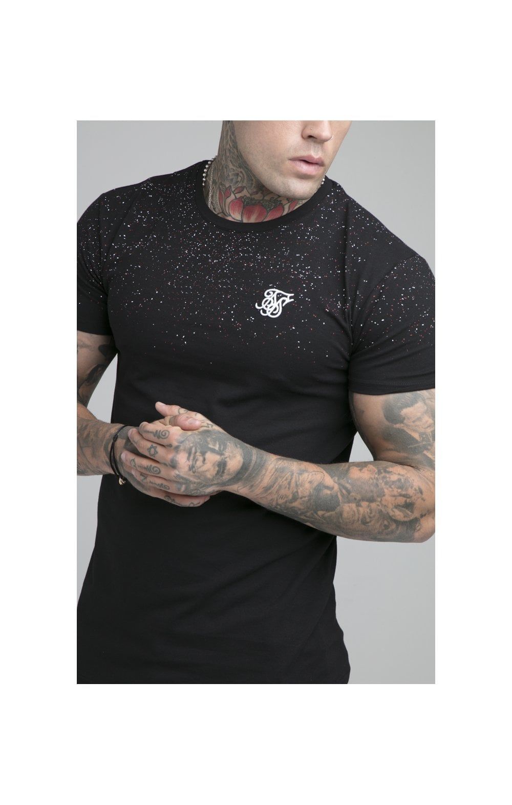 SikSilk Speckle Gym Tee - Black & White sold by Siksilk product image thumbnail 2