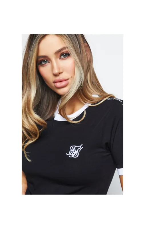 SikSilk Fusion Ringer Tee - Jet Black sold by Siksilk