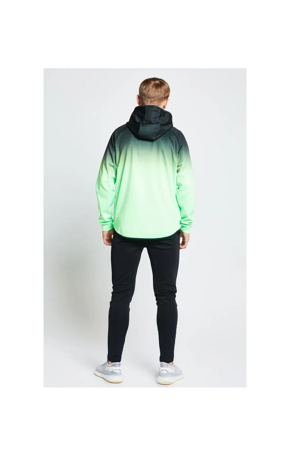 Illusive London Athlete Zip Through Hoodie - Black & Neon Green sold by Siksilk product image thumbnail 5
