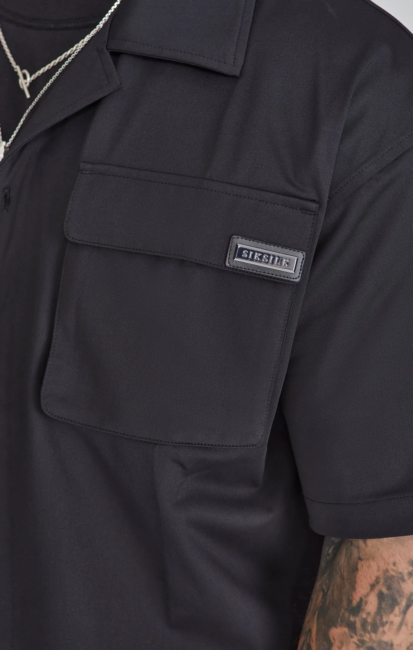 Black Flight Utility Shirt sold by Siksilk product image thumbnail 5