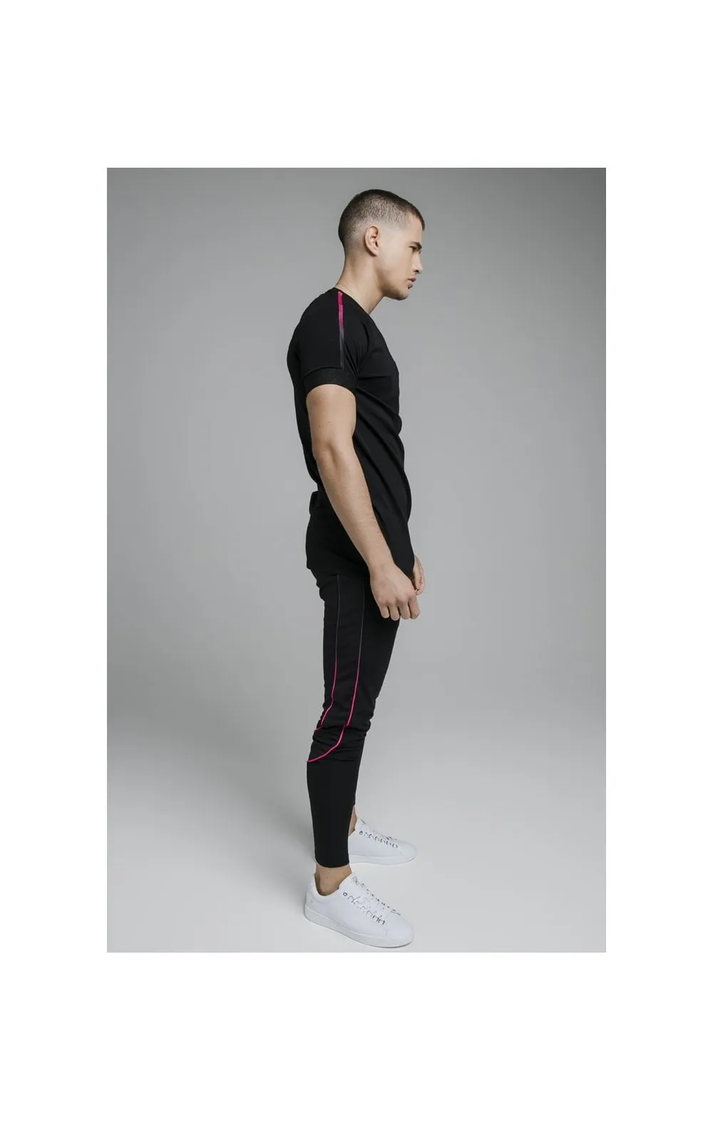 Black Inset Fade Elastic Cuff T-Shirt sold by Siksilk product image thumbnail 3