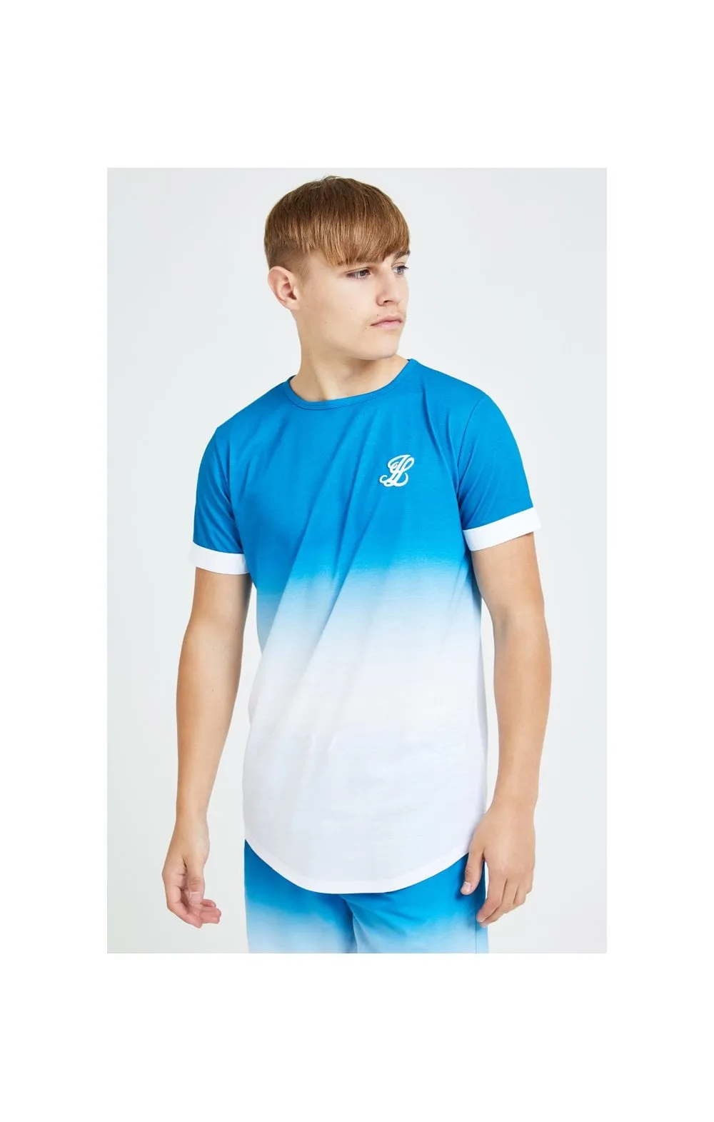 Illusive London Elevate Tech Tee - Blue & White sold by Siksilk