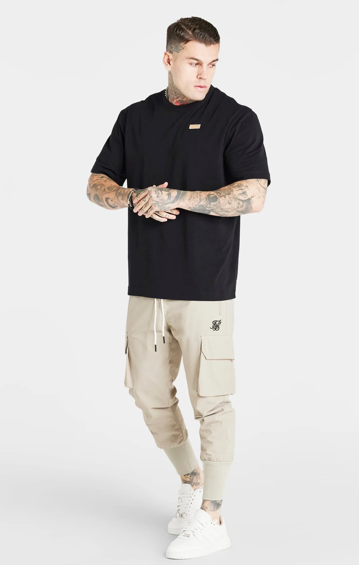 Beige Tech Cargo Pant sold by Siksilk product image thumbnail 3