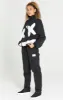 SikSilk X Steve Aoki Loose Fit Funnel Zip Through - Black & White sold by Siksilk