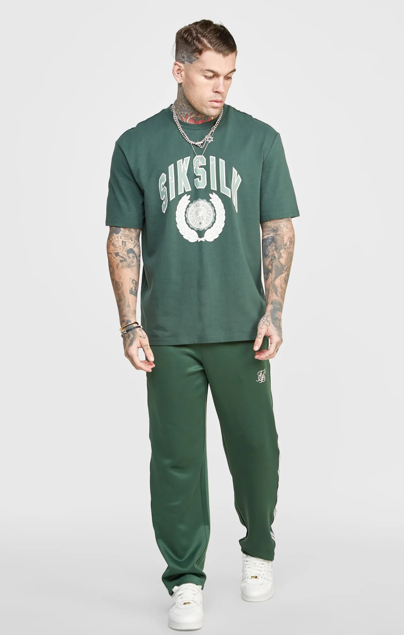 Green Smart Straight Leg Track Pant sold by Siksilk product image thumbnail 3