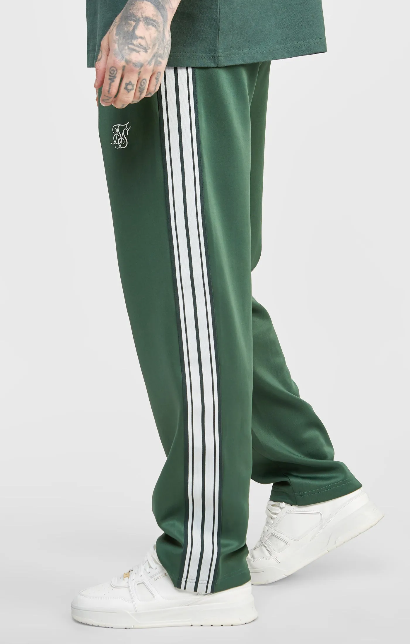 Green Smart Straight Leg Track Pant sold by Siksilk product image thumbnail 2