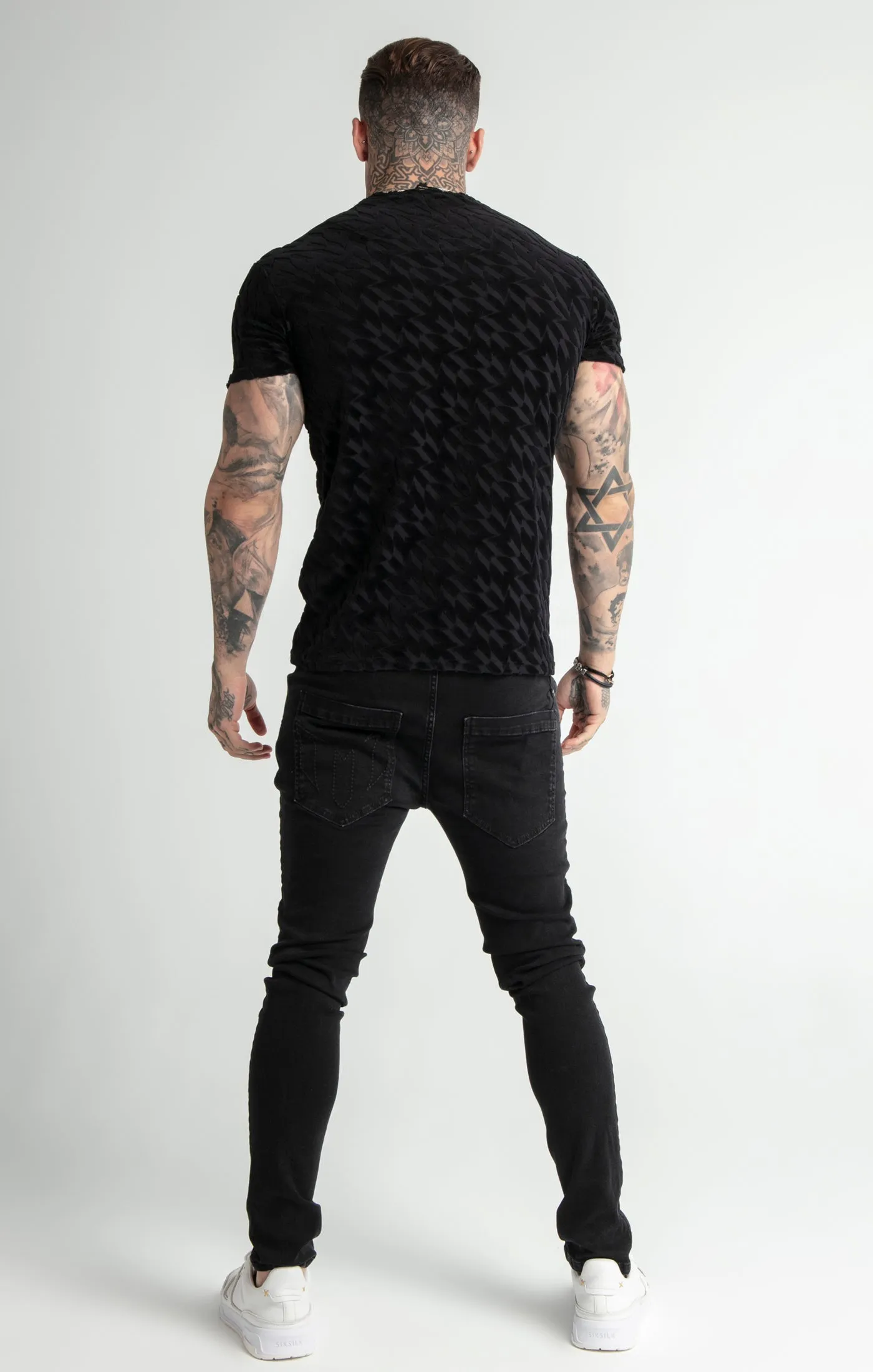 Messi x SikSilk Black Monogram T-Shirt sold by Siksilk product image thumbnail 5