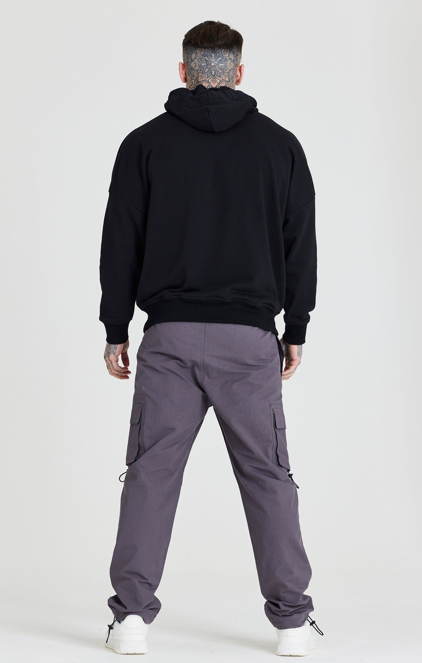 Grey Relaxed Cuff Cargo Pant sold by Siksilk product image thumbnail 5