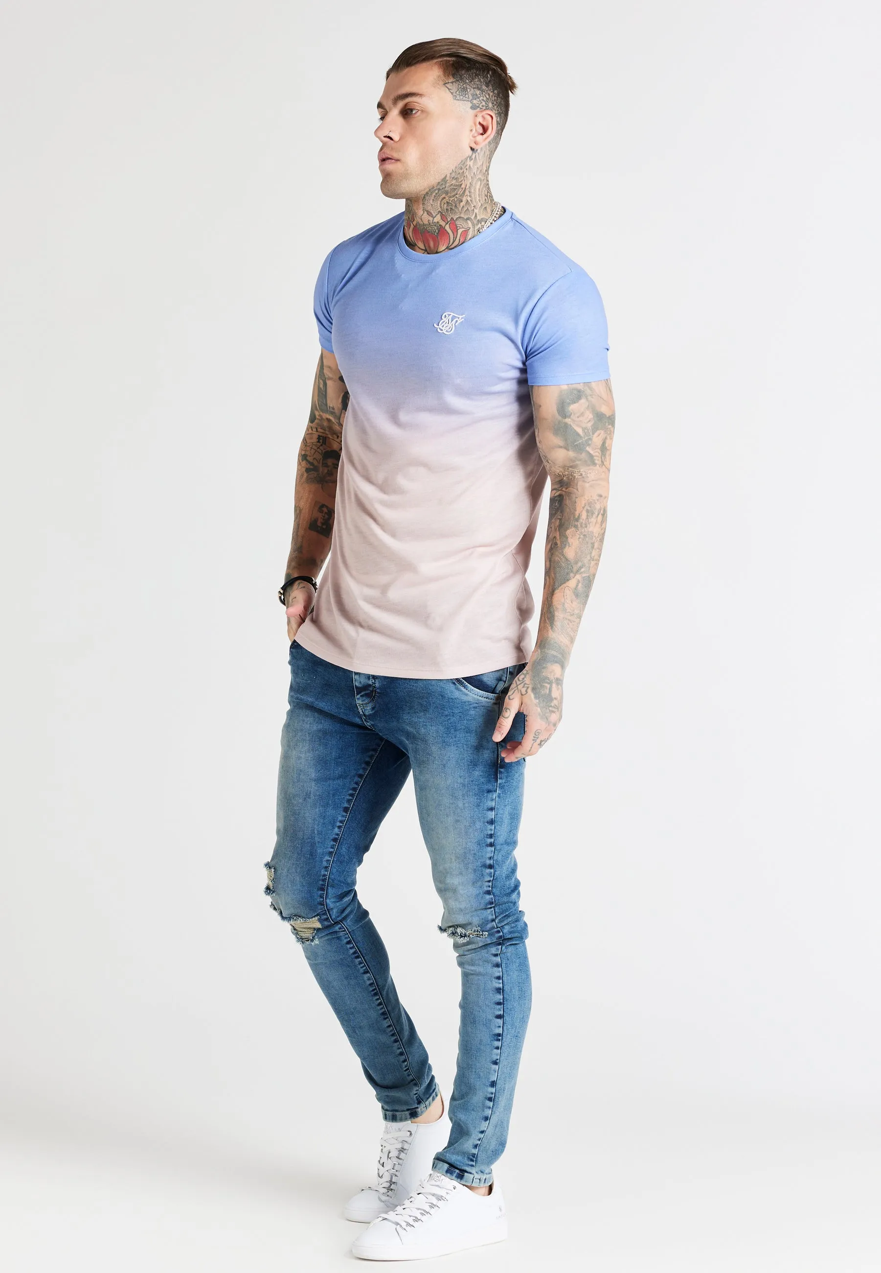 Purple Fade Muscle T-Shirt sold by Siksilk product image thumbnail 4