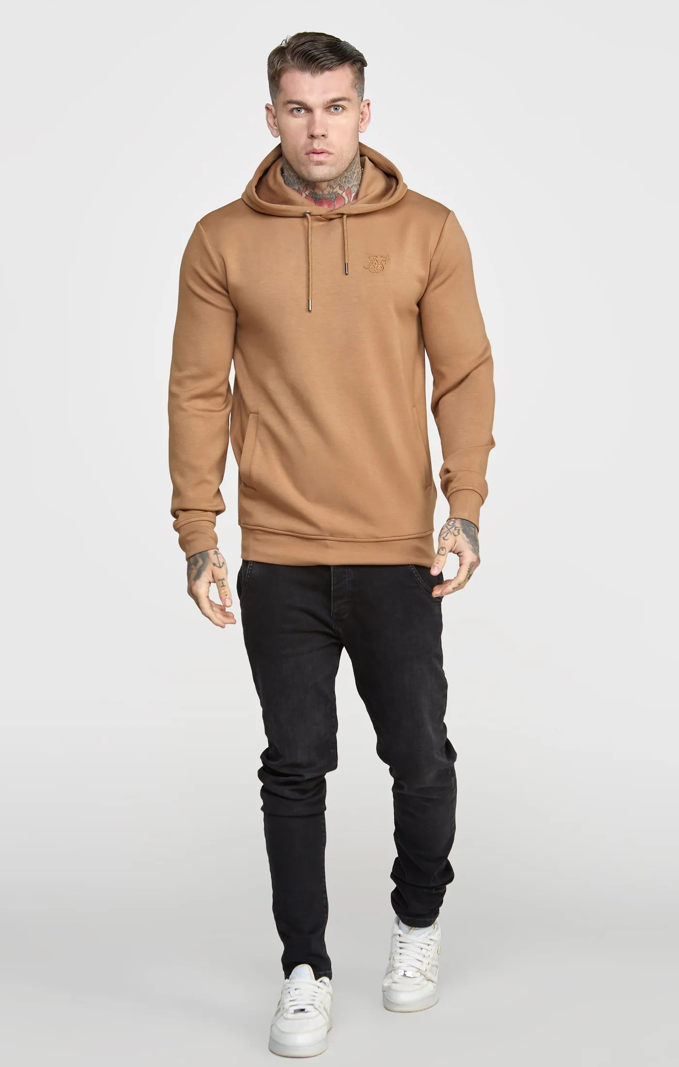 Brown Embroided Hoodie sold by Siksilk product image thumbnail 3