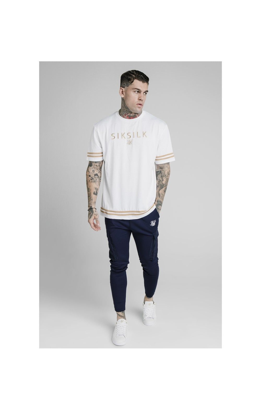 SikSilk S/S Essential Tee - White sold by Siksilk product image thumbnail 3