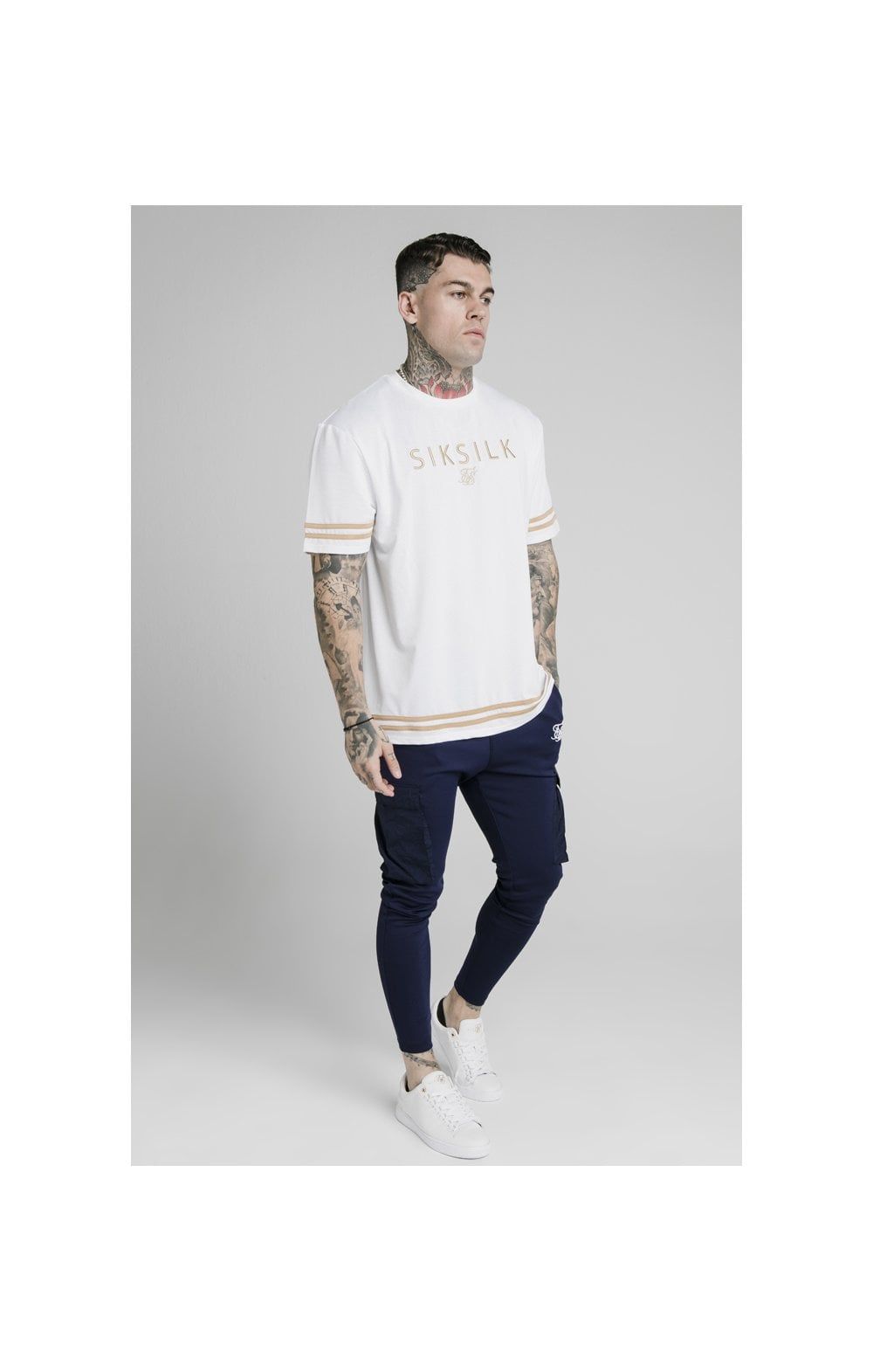 SikSilk S/S Essential Tee - White sold by Siksilk product image thumbnail 4