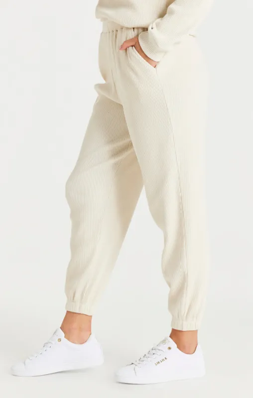 SikSilk Rib Joggers - Beige sold by Siksilk
