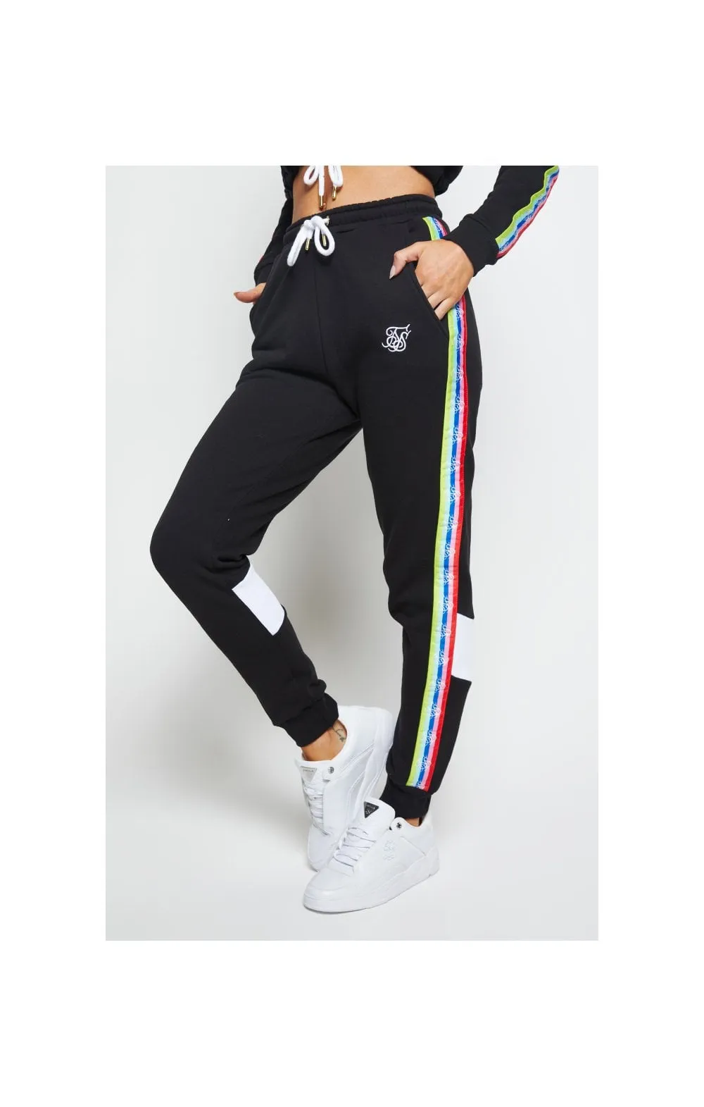 SikSilk Spectrum Fleece Joggers - Black sold by Siksilk