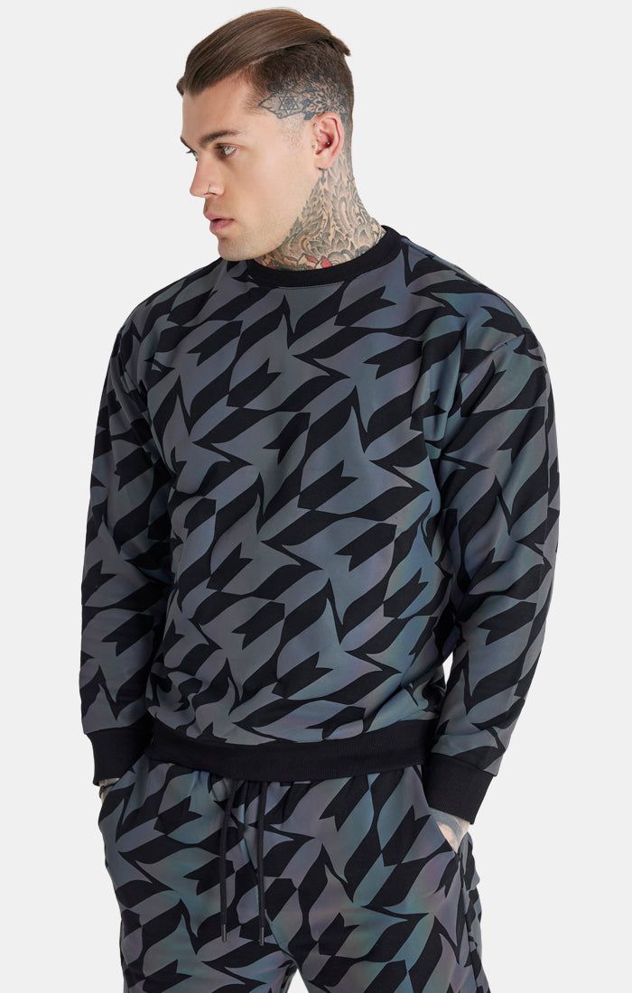 Black Iridescent Crew Sweatshirt sold by Siksilk product image thumbnail 2