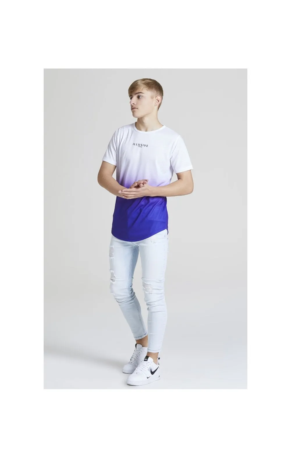 Illusive London Distressed Skinny Jeans – Light Wash sold by Siksilk product image thumbnail 5